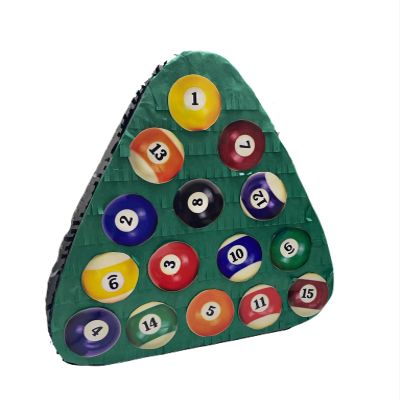 17" Billiard Balls Theme Piata | Pool Table Theme Party Decoration, Handcrafted, Perfect for Pool Parties, Fun and Durable Party Activity for Kids and Adults