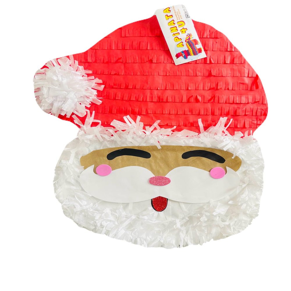 20" Tall Christmas Smiling Santa Claus Pinata Red & White Color Xmas Theme Party Christmas Decoration Happy Holidays Ho Ho Ho