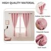 LUGOTAL Girls Curtains for Living Room Bedroom Curtains Double Layer Blackout Curtain 63 Inch Length Star Cut Out Pink Curtain Window Drapes for Nursery 1 Panel (W52 X L63 InchesPink) view 3