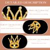 12 Pcs Crown Cake Topper Mini Baby Crown Tiny Queen Small Alloy Crystal Princess Headpiece Cake Decoration for Women Lady Girl Bridal Wedding Royal Themed Baby Shower Birthday Party(Gold) view 3