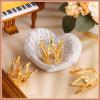 12 Pcs Crown Cake Topper Mini Baby Crown Tiny Queen Small Alloy Crystal Princess Headpiece Cake Decoration for Women Lady Girl Bridal Wedding Royal Themed Baby Shower Birthday Party(Gold) view 4