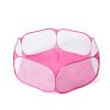 STARBOLO Cute Hexagon Kids Ball Pits, Indoor Outdoor Collapsible Play Pool Fence for Boys Girls Pets Puppy Cats, with Carry Tote, Balls Not Included (Pink) view 1