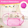 STARBOLO Cute Hexagon Kids Ball Pits, Indoor Outdoor Collapsible Play Pool Fence for Boys Girls Pets Puppy Cats, with Carry Tote, Balls Not Included (Pink) view 4