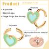 Sureio 9 Pcs Fidget Anxiety Rings Rotatable Open Ring Set Cute Colorful Spinner Rings for Anxiety Stackable Rotating Calming Worry Adjustable for Women Lady Mood Relieve Stress(Fresh Style) view 2