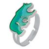 2Pcs Adjustable Mood Rings Cute Cartoon Butterfly Turtle Color Changing Dinosaur Emotion Feeling Finger Rings for Women Teens Gifts-B bear view 3