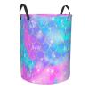 Foruidea Mermaid Rainbow Laundry Basket,Laundry Hamper,Collapsible Storage Bin,Oxford Fabric Clothes Baskets,Nursery Hamper For Home,Office,Dorm,Gift Basket view 2