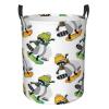 Foruidea Raccoon And Skateboard Laundry Basket,Laundry Hamper,Collapsible Storage Bin,Oxford Fabric Clothes Baskets,Nursery Hamper For Home,Office,Dorm,Gift Basket view 1