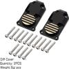 INJORA RC Brass Upgrades Diff Cover, Steering Knuckle and RC Hex Extension kit for Axial SCX24 AXI90081 Upgrades Parts 1/24 RC Crawler Car Accessories,Black view 2