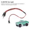 1/24 RC Car LED Light Part, 4 LED RC Car Light with 2 White and 2 Red Design Upgrade Part for Axial SCX24 RC Car view 3