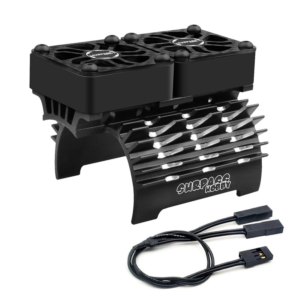 Hobby Twin RC Car Motor Cooling Fans - Metal Cover Heatsink Fit for 1/8 1/7 RC Car 40mm 42mm Brushless Motors