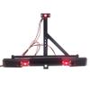 LAFEINA Metal Back Rear Bumper with LED Lights for 1:10 RC Crawler Car SCX10 TRX4 TRX6 view 1