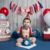 Baseball 1st Birthday Highchair Banner Boy - Boy's 1st Birthday Decorations, Cake Smash Outfit, High Chair Banner view 4
