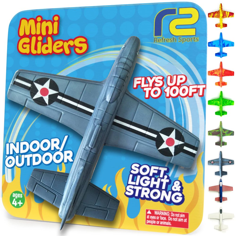 Foam Airplanes for Kids: Airplane Toy Glider Plane Styrofoam Airplanes - Best Easter Stuffers for Boys for All Ages 4 5 6 7 8 + Year Old - Outside Toys Air Planes Outdoor Army Toys for Kids Presents