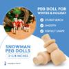 Snowman Peg Dolls 2-5/8 inch, Pack of 50 Wooden Peg Dolls for Christmas Crafts, Nativity Scenes, Holiday Decorations, by Woodpeckers view 2