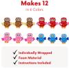 4E's Novelty Valetines Day Owl Magnet Craft for Kids - 12 Pack Valetines Day Activity Arts & Craft Kit for Kids Classroom view 3