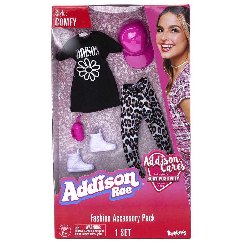 Addison Rae Fashion Accessory Packs - Comfy, Perfect complement to The Fashion or Singing Doll, Clothing and Accessories only