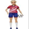 Barbie Careers Fashion Doll & Accessory, Soccer Player with Blonde Ponytail, #9 Uniform, Tall Socks, Cleats & Ball view 1