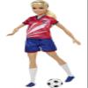 Barbie Careers Fashion Doll & Accessory, Soccer Player with Blonde Ponytail, #9 Uniform, Tall Socks, Cleats & Ball view 2