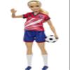 Barbie Careers Fashion Doll & Accessory, Soccer Player with Blonde Ponytail, #9 Uniform, Tall Socks, Cleats & Ball view 4