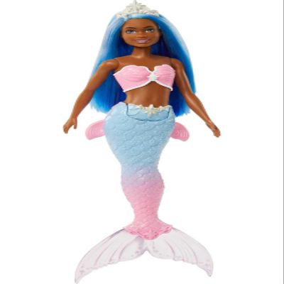 Barbie Dreamtopia Mermaid Doll with Blue Hair, Pink & Blue Ombre Tail & Headband Accessory