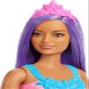 Barbie Dreamtopia Royal Fashion Doll with Curvy Body, Purple Hair & Sparkly Bodice Wearing Removable Skirt, Shoes & Headband Accessory view 3