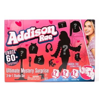 Addison Rae Ultimate Mystery Surprise Doll Set; 60+ Surprises; Exclusive Doll and Fashions; Mystery Boxes Include Stage, Studio, Wardrobe Playsets