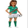 Barbie Careers Fashion Doll & Accessory, Soccer Player with Brunette Ponytail, #16 Uniform, Tall Socks, Cleats & Ball view 2