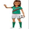 Barbie Careers Fashion Doll & Accessory, Soccer Player with Brunette Ponytail, #16 Uniform, Tall Socks, Cleats & Ball view 3