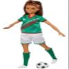 Barbie Careers Fashion Doll & Accessory, Soccer Player with Brunette Ponytail, #16 Uniform, Tall Socks, Cleats & Ball view 4
