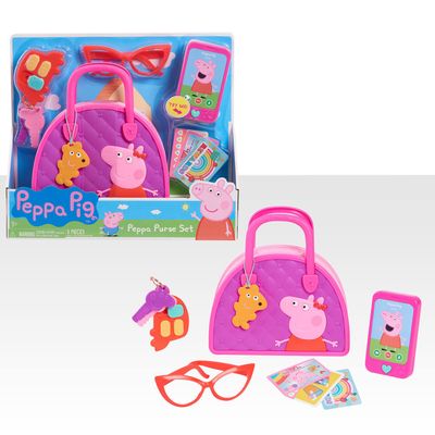 Peppa Pig Bag Set, Dress Up & Pretend Play, 8-pieces, Interactive Toy, Sounds and Lights, Kids Toys for Ages 3 Up by Just Play