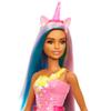 Barbie Dreamtopia Unicorn Fashion Doll with Blue & Purple Hair Wesring Removable Skirt & Accessories Including Pink Unicorn Headband & Tail view 3