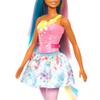 Barbie Dreamtopia Unicorn Fashion Doll with Blue & Purple Hair Wesring Removable Skirt & Accessories Including Pink Unicorn Headband & Tail view 4