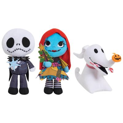 Disney Tim Burtons Nightmare Before Christmas Small Plushie 3-Piece Set, Felt and Embroidered Details, Easter Basket Fillers, Gifts, Presents, Kids Toys for Ages 3 Up by Just Play