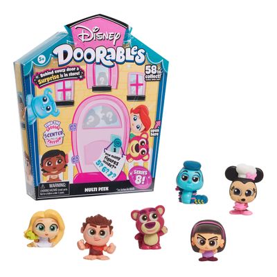 Disney Doorables Multi Peek Series 8, Styles May Vary, Officially Licensed Kids Toys for Ages 5 Up, Holiday Stocking Stuffers, Gifts, and Presents by Just Play