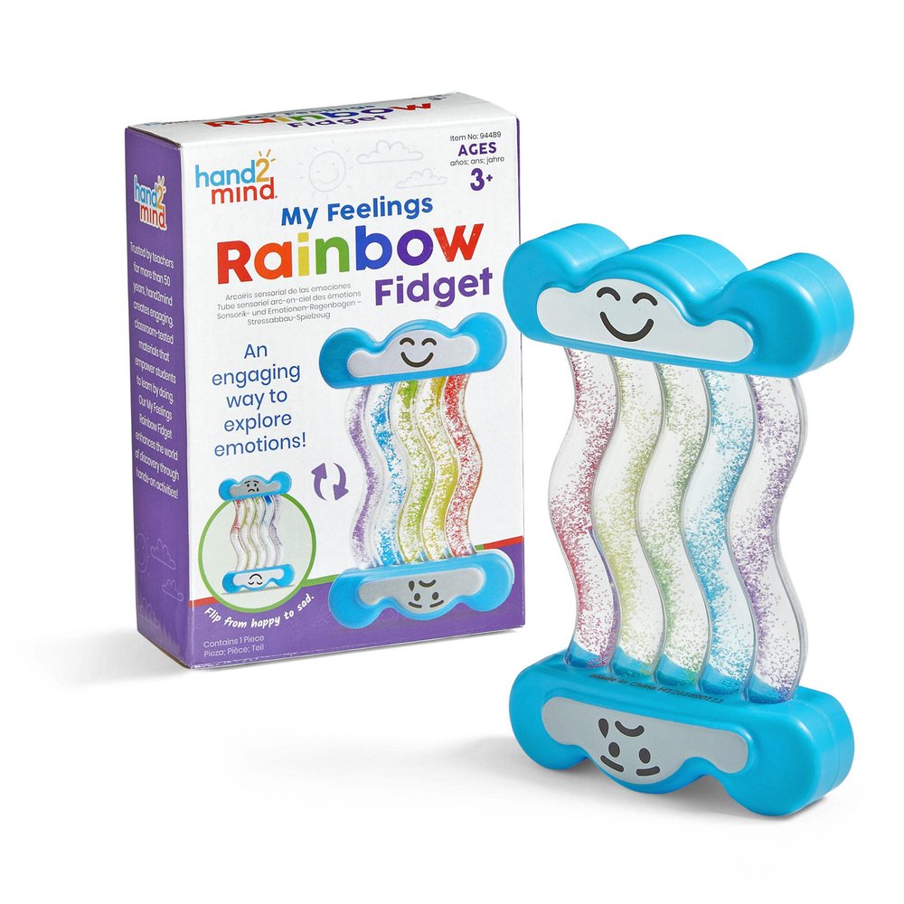 hand2mind My Feelings Rainbow Fidget, Toddler Sensory Toys, Quiet Fidgets, Calm Down Corner Supplies, Social Emotional Learning, Calming Toys, Preschool Classroom Must Haves, Mindfulness for Kids