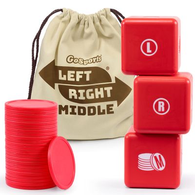 GoSports Left Right Middle Giant Dice Game - 3.5 Inch Foam Dice Game for Indoor/Outdoor Play
