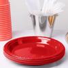 Nicole Fantini Plastic Lunch Plates, 50 pieces, Apple Red (200) view 2