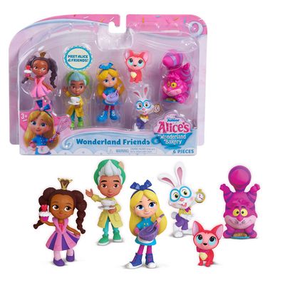 Disney Junior Alices Wonderland Bakery Friends, Small 3-inch Figure Set, 6-pieces, Kids Toys for Ages 3 Up by Just Play