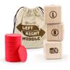 GoSports Left Right Middle Giant Dice Game - 3.5" for Indoor/Outdoor Play - Foam or Wood Dice view 1