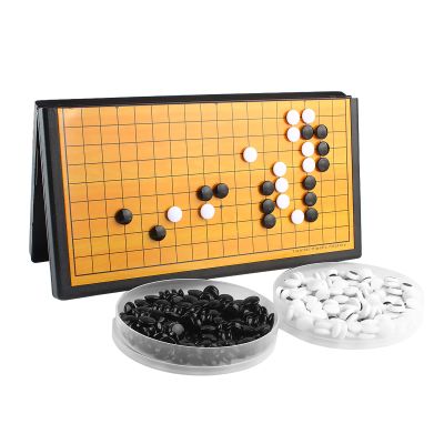 NOOLY Folding Magnetic Go Game Set with Magnetic Plastic Stones for Kid Adult (Medium)
