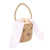 Zerodeko Cartoon Rattan Woven Storage Basket for Boys and Girls Adorable Bunny Handbag Versatile Decorative Basket for Boy Girl Rooms Photo Props and Travel Activities view 1