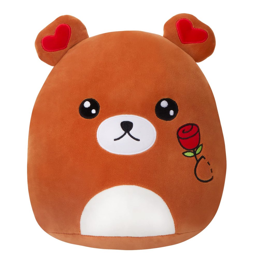 CozyWorld Teddy Bear Plush Valentine Stuffed Animals Cute Stuffed Toys Romantic Rose Flower Bear Plush Pillow Love Valentine's Day Gifts for Girlfriends,Boyfriend,Kids,Mother,11"
