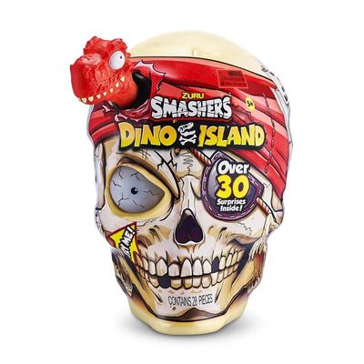 Smashers Dino Island Giant Skull by ZURU - Includes 30+ Surprises, Kids Toys Filled with Mini Dinosaur Toys, Slime, Sand, Eggs, Figurines and More (Megalodon Shark), Ages 5+