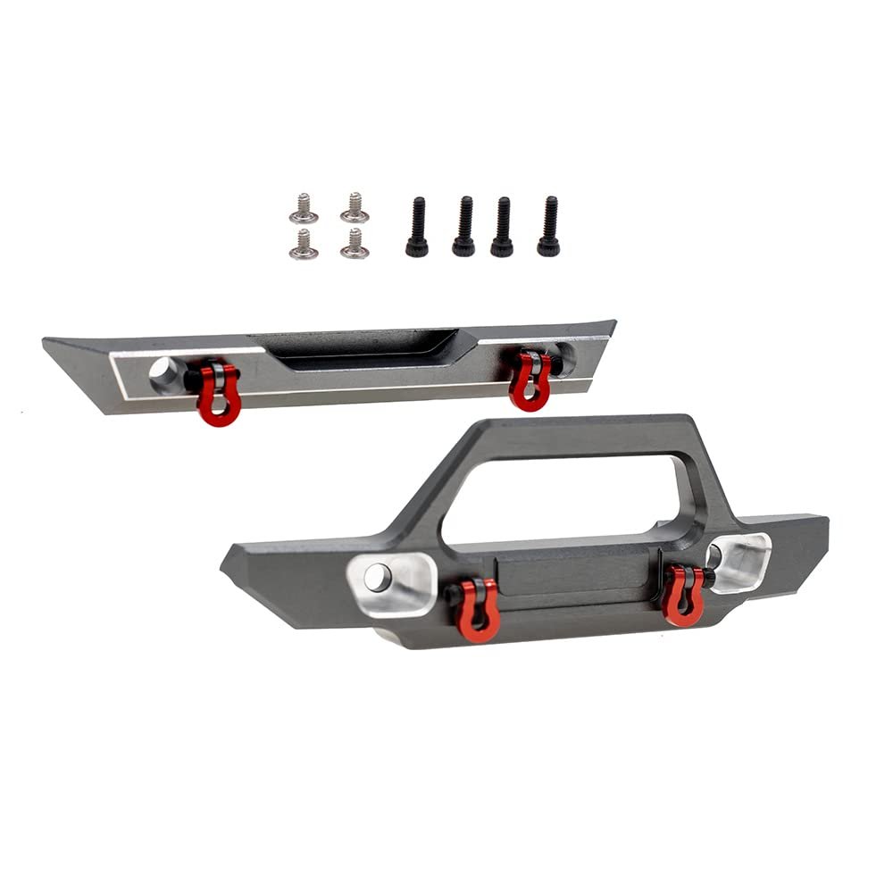CODA RACING Aluminum Front&Rear Bumper for AXIAL SCX24 Jeep Wrangler AXI00002 1/24 RC Crawler Car