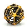 UDIXI 22mm D20 Metal Dice, Single D20 DND Dice with Hollow Dragon Design for D&D Role Playing Game (Ancient Golden) view 1