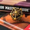 UDIXI 22mm D20 Metal Dice, Single D20 DND Dice with Hollow Dragon Design for D&D Role Playing Game (Ancient Golden) view 4