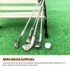 Kisangel Miniature Golf Club Set for Dollhouse 3 Pieces Plastic Aluminum Alloy 2.44 Inch DIY Mini Golf Model Photo Props Mini House Sports Decoration view 4