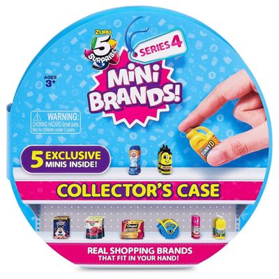 5 Surprise Mini Brands Collector's Case Series 4 Store & Display 30 Minis with 5 Exclusive Mini's Mystery Real Brands Miniature Collectibles by ZURU