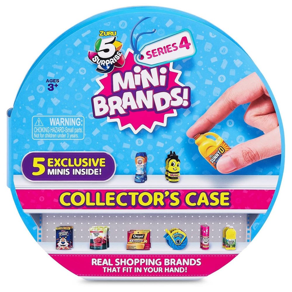 5 Surprise Mini Brands Collector's Case Series 4 Store & Display 30 Minis with 5 Exclusive Mini's Mystery Real Brands Miniature Collectibles by ZURU