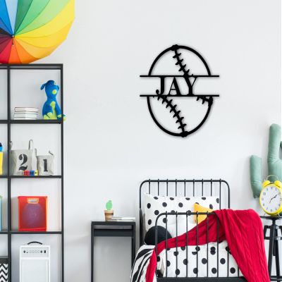 Baseball Name Sign, Nursery Decor, Personalized Metal Sign, Metal Name, Personalized Name Sign, Metal Name Sign, Kids Name Sign, Sports